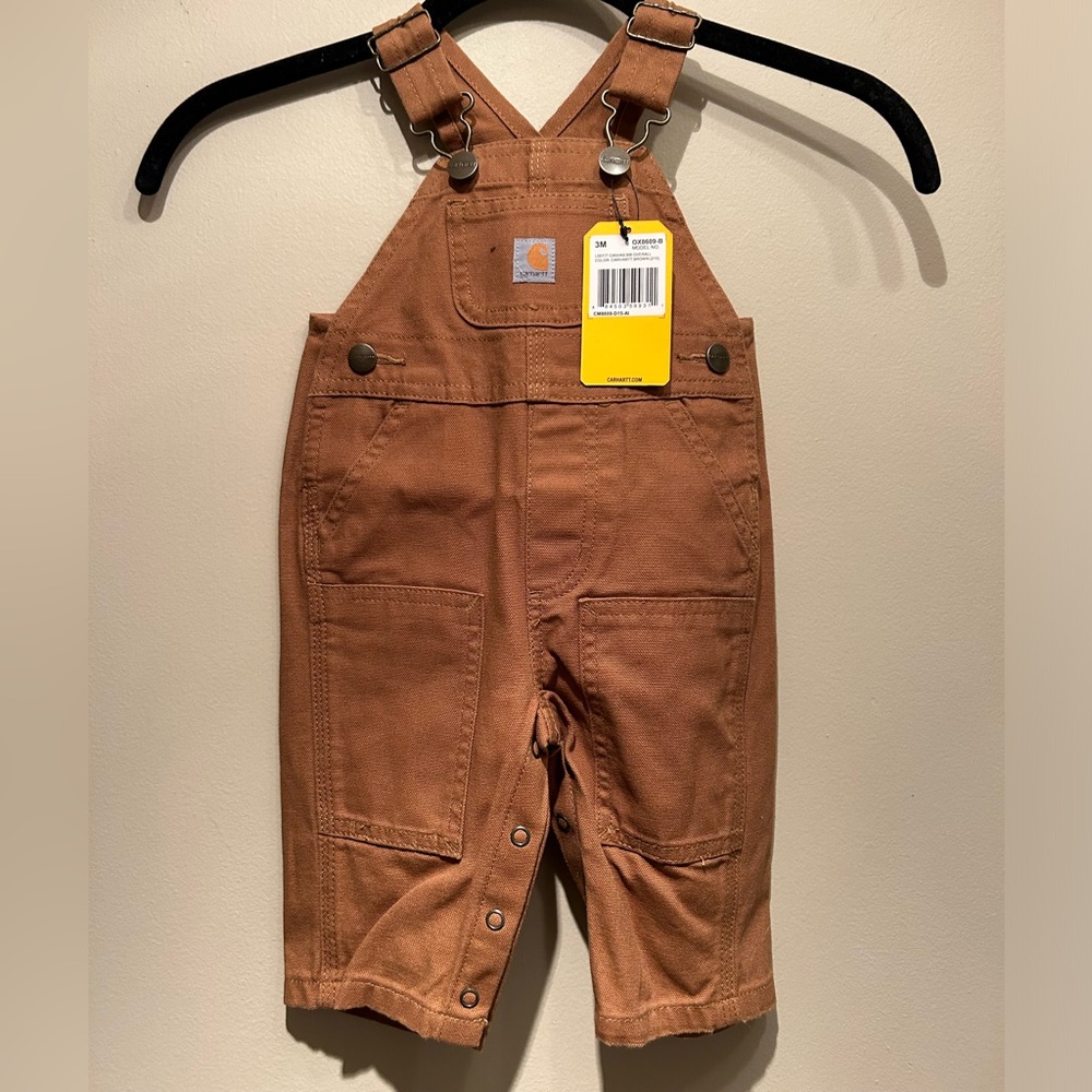 Carhartt boys/girls canvas bib overalls New w tags
